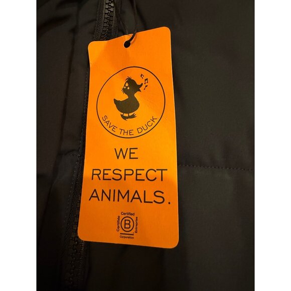 Save The Duck Bethany Puffer Jacket – Animal Free – Women’s Size 4 / L – Navy - Picture 6 of 7